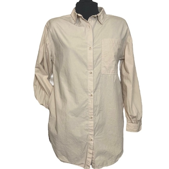 Zara Tops - Zara Women’s Cotton, Oversized, Button down Tunic Shirt, EUC size 11/12